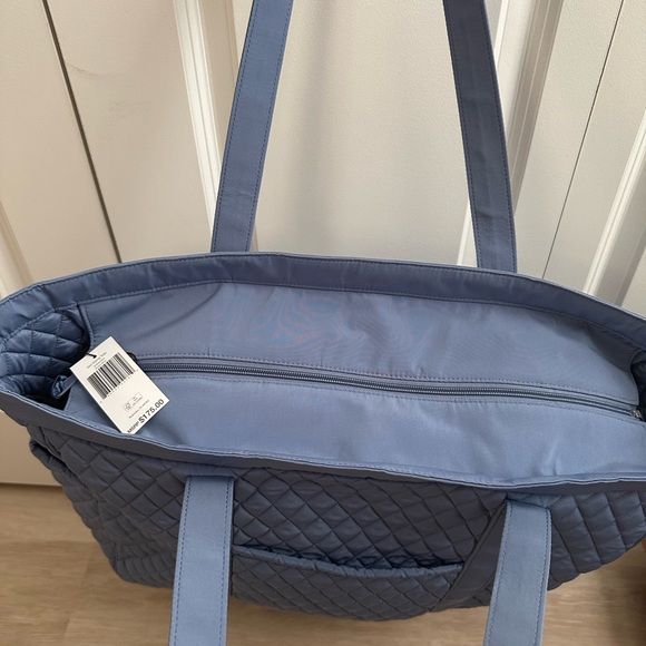 New VERA BRADLEY Get Going Large Tote Bag in Rustic Blue microfiber - Picture 7 of 7